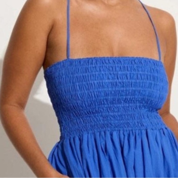 Faithfull the Brand Agolde Midi Dress Sicilian Blue XXL - Picture 6 of 11
